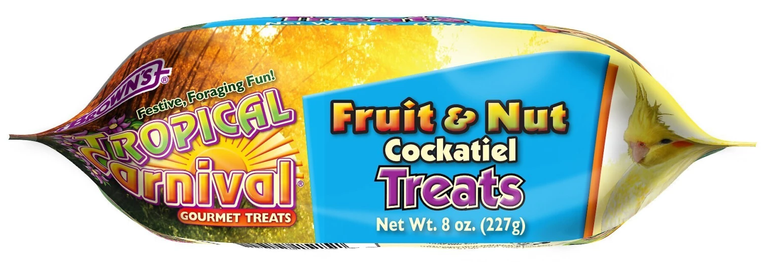 Brown's Tropical Carnival Fruit & Nut Cockatiel Bird Treats 2 Brown's Tropical Carnival Fruit & Nut Cockatiel Bird Treats - Image 2