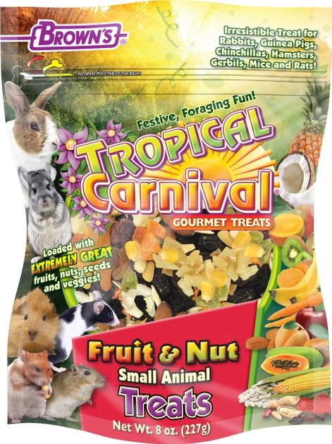 Brown's Tropical Carnival Fruit & Nut Small Animal Treats 1 Brown's Tropical Carnival Fruit & Nut Small Animal Treats