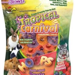 Brown's Tropical Carnival Hoops Strawberry Flavor Small Animal Treats