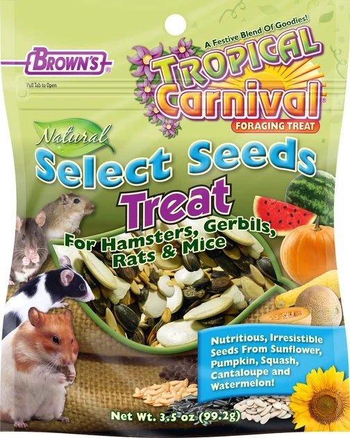Brown's Tropical Carnival Natural Select Seeds Small Animal Treats 1 Brown's Tropical Carnival Natural Select Seeds Small Animal Treats