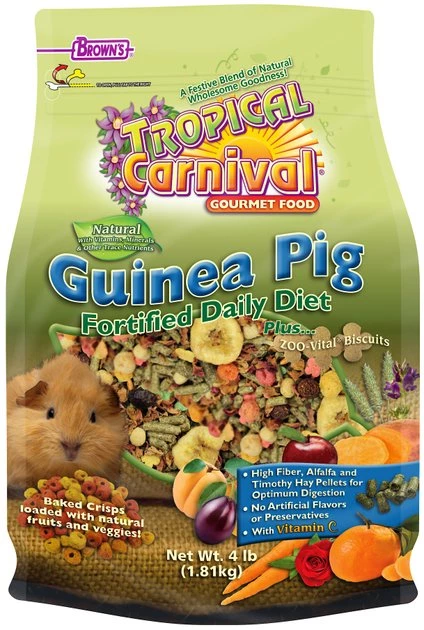 Brown's Tropical Carnival Fortified Daily Diet Natural Guinea Pig Food 1 Brown's Tropical Carnival Fortified Daily Diet Natural Guinea Pig Food